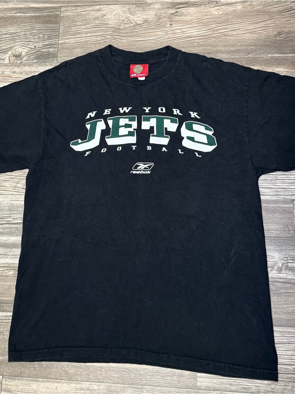 Vintage Y2K New York Jets Reebok Center Logo T-Shirt Medium